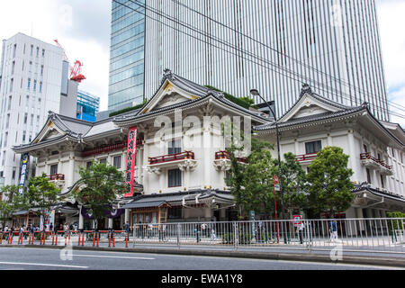 Außenseite des Ginza Kabukiza, Chuo-Ku, Tokyo, Japan Stockfoto