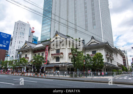 Außenseite des Ginza Kabukiza, Chuo-Ku, Tokyo, Japan Stockfoto