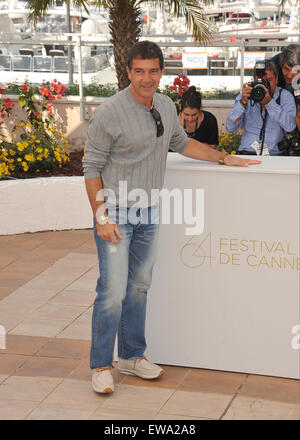 CANNES, Frankreich - 19. Mai 2011: Antonio Banderas in der Fototermin für seinen neuen Film "The Skin ich lebe In" die steht im Wettbewerb auf dem 64. Festival de Cannes. Stockfoto