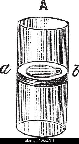 Rückschlagklappe, graviert Vintage Illustration. Trousset Enzyklopädie (1886-1891). Stock Vektor