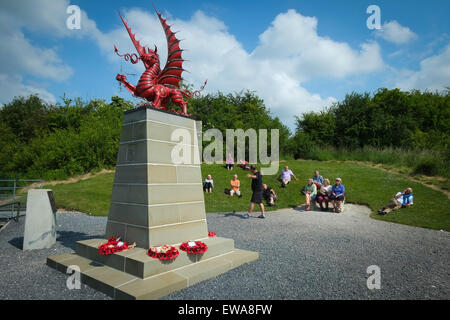 Denkmal für die 38. Welsh Division der britischen Armee bei Mametz Wood wurde Teil der Schlacht an der Somme Stockfoto