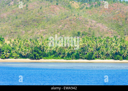 Tropischer Strand, Waya Insel Yasawa Inselgruppe, Fiji, Südsee-Inseln, Pazifik Stockfoto