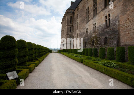 Hautefort Chateau Dordogne Frankreich Stockfoto