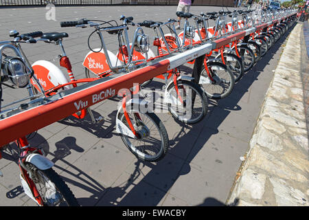 Viu BiCing, ein Fahrrad-Share-Programm in Barcelona, Spanien Stockfoto