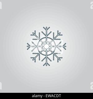 Schneeflocke-flach-Symbol. Vektor-Illustration EPS. Stock Vektor