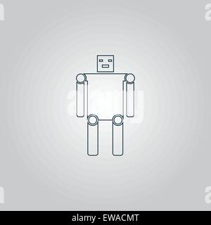 Lustige Roboter Stock Vektor