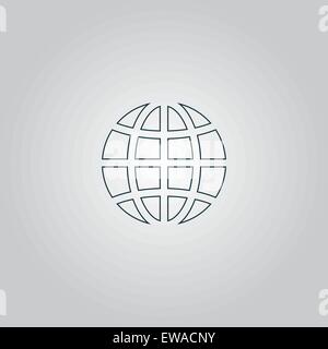 Erde Globus Emblem Stock Vektor