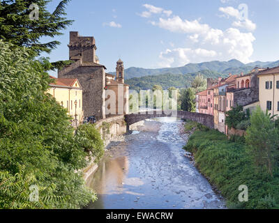 Pontremoli in Lunigiana, eine Fläche von Norden der Toskana, Italien. Stockfoto