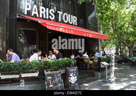 Tour durch Paris - Französisch Restaurant Shanghai China chinesische (Yandang Lu, Nanchang Lu Xuhui District) Stockfoto