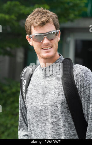 Wimbledon London, UK. 21. 2015.  Jamie Murray kommt in die AELTC zu üben und Vorbereiten der 2015 Wimbledon Tennis Championships Kredit: Amer Ghazzal/Alamy Live-Nachrichten Stockfoto