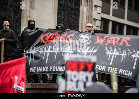 London, UK 20. Juni 2015 Klassenkampf Demonstranten Guy Berresford / Alamy Live News Stockfoto