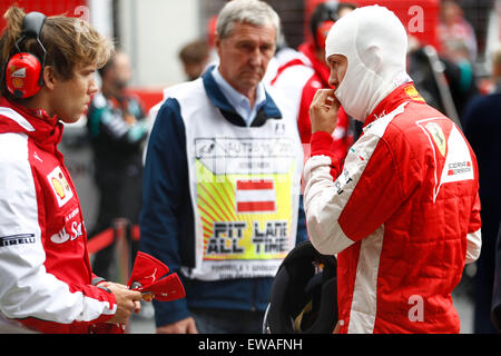 Spielberg, Österreich. 21. Juni 2015. Motorsport: FIA Formula One World Championship 2015, Grand Prix von Österreich, #5 Sebastian Vettel (GER, Scuderia Ferrari), Credit: Dpa picture-Alliance/Alamy Live News Stockfoto