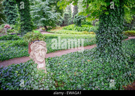 Grüne geheimnisvollen botanischen Garten im Frühjahr Wroclaw Stockfoto