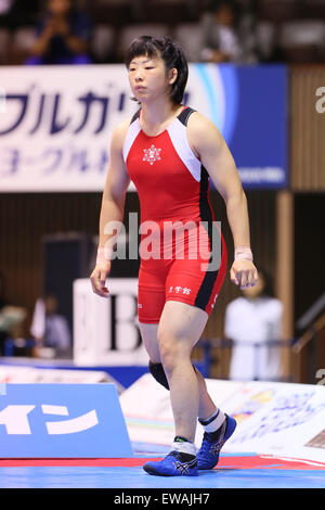 Nd Yoyogi Gymnasium, Tokio, Japan. 19. Juni 2015. KIWA Sakae, 19. Juni 2015 - Ringen: Meiji Cup alle Japan Invitational Wrestling Meisterschaften Frauen-60 kg Finale am 2. Yoyogi-Gymnasium, Tokio, Japan. © Yohei Osada/AFLO SPORT/Alamy Live-Nachrichten Stockfoto