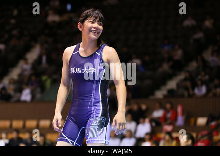 Nd Yoyogi Gymnasium, Tokio, Japan. 19. Juni 2015. Anri Kimura, 19. Juni 2015 - Ringen: Meiji Cup alle Japan Invitational Wrestling Meisterschaften Damen-55 kg Finale am 2. Yoyogi-Gymnasium, Tokio, Japan. © Yohei Osada/AFLO SPORT/Alamy Live-Nachrichten Stockfoto