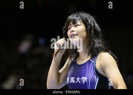 Nd Yoyogi Gymnasium, Tokio, Japan. 19. Juni 2015. Anri Kimura, 19. Juni 2015 - Ringen: Meiji Cup alle Japan Invitational Wrestling Meisterschaften Damen-55 kg Finale am 2. Yoyogi-Gymnasium, Tokio, Japan. © Yohei Osada/AFLO SPORT/Alamy Live-Nachrichten Stockfoto