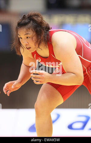 Nd Yoyogi Gymnasium, Tokio, Japan. 19. Juni 2015. Hiroe Suzuki, 19. Juni 2015 - Ringen: Meiji Cup alle Japan Invitational Wrestling Meisterschaften Frauen-75 kg Finale am 2. Yoyogi-Gymnasium, Tokio, Japan. © Yohei Osada/AFLO SPORT/Alamy Live-Nachrichten Stockfoto