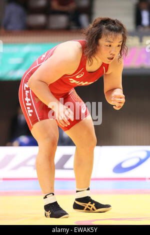 Nd Yoyogi Gymnasium, Tokio, Japan. 19. Juni 2015. Hiroe Suzuki, 19. Juni 2015 - Ringen: Meiji Cup alle Japan Invitational Wrestling Meisterschaften Frauen-75 kg Finale am 2. Yoyogi-Gymnasium, Tokio, Japan. © Yohei Osada/AFLO SPORT/Alamy Live-Nachrichten Stockfoto