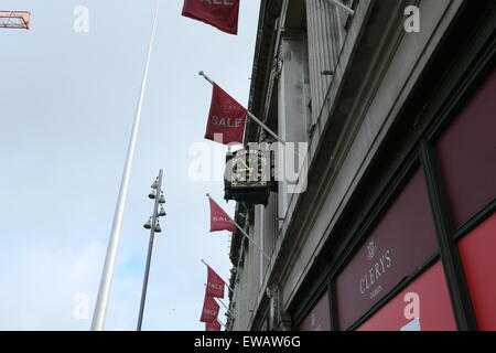 Bild von der Clery Kaufhaus aufbauend auf O' Connell Street im Stadtzentrum von Dublin. Das Geschäft im Juni 2015 eingestellt. Stockfoto