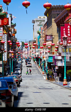 Straßenszenen aus Chinatown in San Francisco, Kalifornien Stockfoto