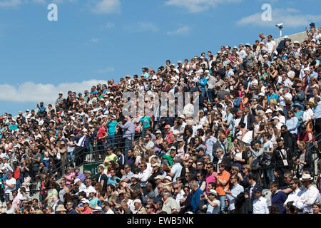 Zuschauer an der Französisch Open 2015 Stockfoto