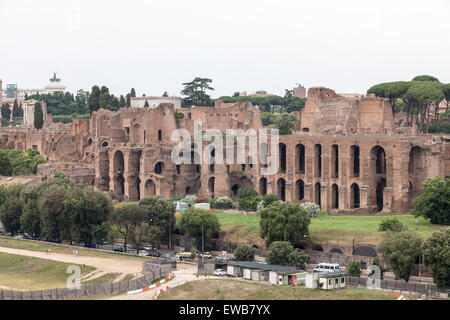 Palast von Kaiser Augustus Domus Augustana auf dem Palatin in Rom Stockfoto