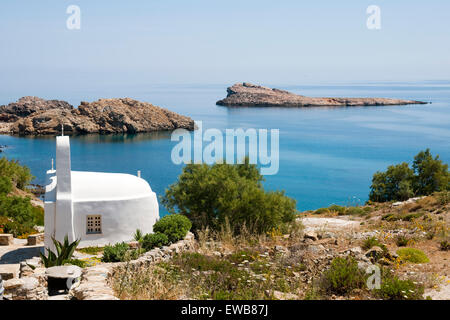 Griechenland, Kykladen, Mykonos, Agios Sostis, Kapelle Stockfoto