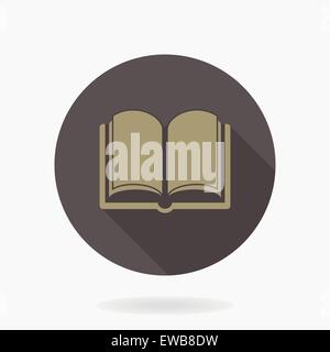 Feine Vektor Buchsymbol durch flache Bauform Stock Vektor