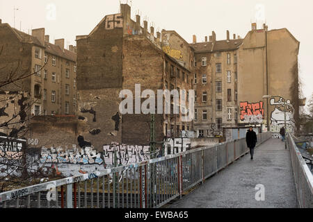 Brücke im Prenzlauer Berg, Berlin, Deutschland Stockfoto