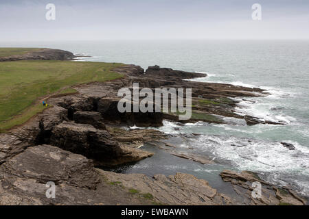 Irland, Co. Wexford, Hook Head Blick östlich der Küste vom Leuchtturm Stockfoto