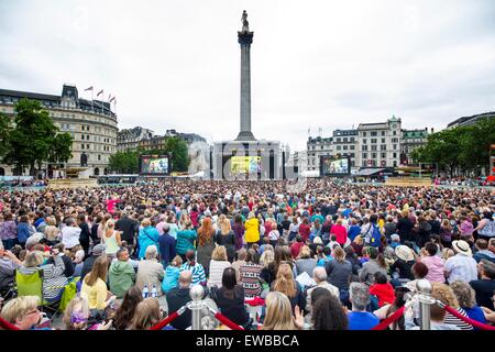 Bild zeigt: West End Live am Trafalgar Square in London heute 20.6.15 Pic von Gavin Rodgers/Pixel 8000 Ltd Stockfoto