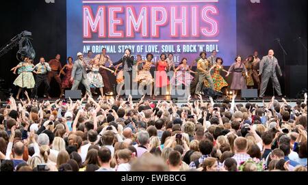 Bild zeigt: West End Live am Trafalgar Square, London heute 20.6.15 Memphis Pic von Gavin Rodgers/Pixel 8000 Ltd Stockfoto