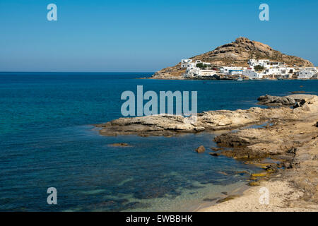 Griechenland, Kykladen, Mykonos, Halbinsel Divounia Und Kalafati Strand Stockfoto