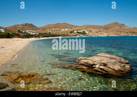 Griechenland, Kykladen, Mykonos, Kalafati Beach Stockfoto