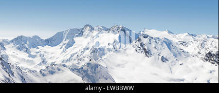 Panoramablick auf die österreichischen Alpen von Hochgurgl in Österreich Stockfoto