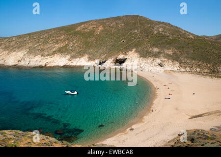 Griechenland, Kykladen, Mykonos, Fokos Strand Stockfoto