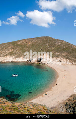 Griechenland, Kykladen, Mykonos, Fokos Strand Stockfoto