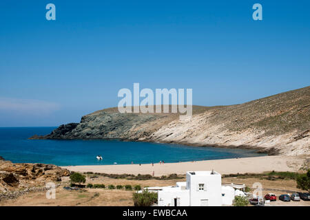 Griechenland, Kykladen, Mykonos, Fokos Strand Stockfoto