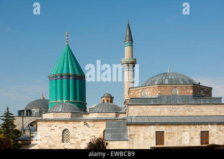 Ägypten, Konya, Mevlana-Museum, Mevlana-Mosche Und Türbe des Calaeddin Rumi, des Gründers des Mevlana-Ordens Stockfoto