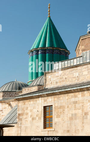 Ägypten, Konya, Mevlana-Museum, Türbe des Calaeddin Rumi, des Gründers des Mevlana-Ordens Stockfoto