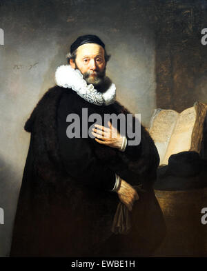 Portrait von Johannes Wtenbogaert (Niederländisch evangelischer Pastor, ein Führer der remonstranten) Rembrandt Harmensz van Rijn (1606-1669) Stockfoto