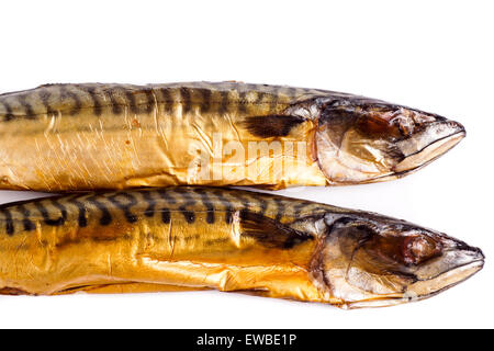 Schöne geräucherte Makrele. Empfindliche Fische für die warme und kalte Küche Stockfoto