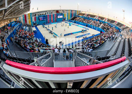 Baku, Aserbaidschan. 20. Juni 2015. Herren-Beach-Volleyball-Viertelfinale Spiel Tschechien Vs Schweiz in Baku 2015 1. European Games in Baku, Aserbaidschan, 20. Juni 2015. © David Tanecek/CTK Foto/Alamy Live-Nachrichten Stockfoto