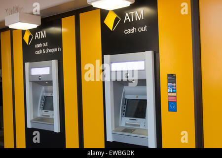 Commonwealth Bank of Australia CBA Bankfiliale in Manuka ein Vorort von Canberra in ACT Cashpoint ATM Stockfoto