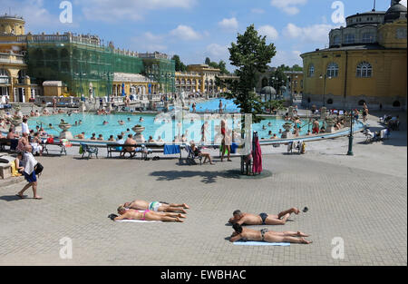 Szechenyi-Bad Budapest Ungarn Stockfoto