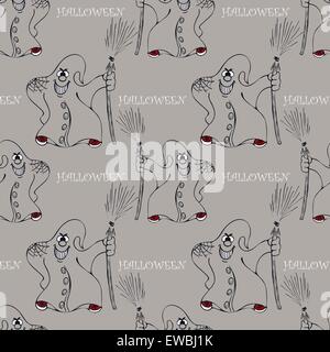 Halloween Musterdesign mit ghost Stock Vektor