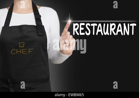 Küchenchef Restaurant Touchscreen gesteuert. Stockfoto