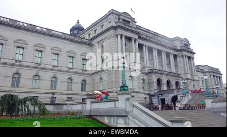 Bibliothek des Kongress-Gebäude-Fassade in Washington, D.C. Stockfoto