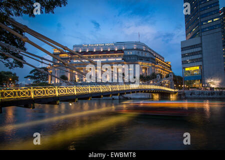 Cavenagh Brücke, Singapur Stockfoto