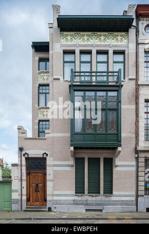 Belgien, Antwerpen, Stadthaus Generaal Van Merlenstraat 26 entworfene Stordiau Stockfoto